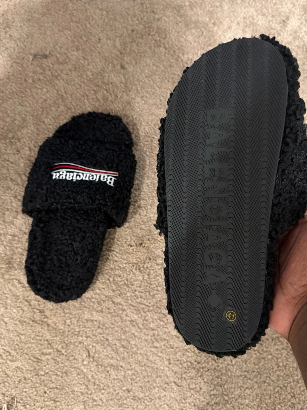 Balenciaga plush black
